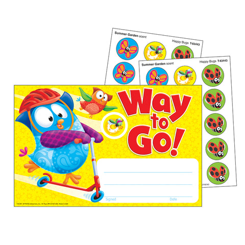 Way To Go! Owl-Stars! Scratch 'N Sniff Awards, 24 Ct