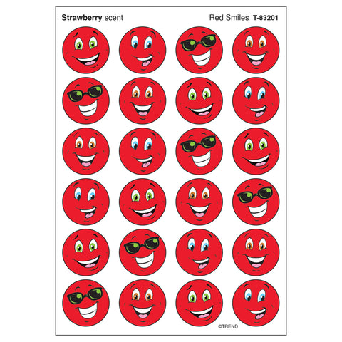 Red Smiles/Strawberry Stinky Stickers, 96 Ct.