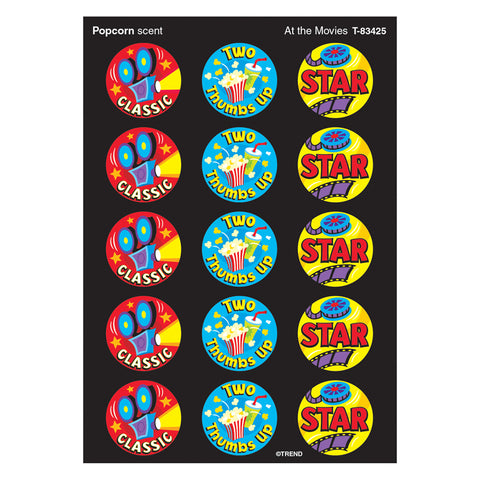 At The Movies/Popcorn Stinky Stickers, 60 Ct.