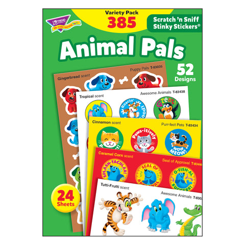 Animal Pals Stinky Stickers Variety Pack, 385 Ct.