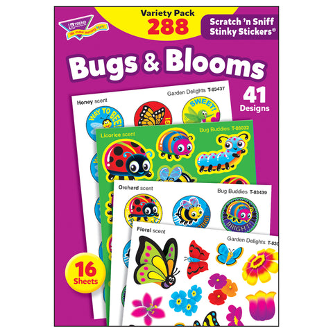 Bugs &amp; Blooms Stinky Stickers Variety Pack, 288 Ct.