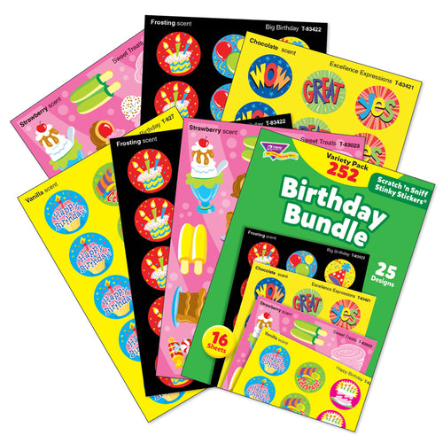 Birthday Bundle Stinky Stickers Variety Pack, 252 Ct.