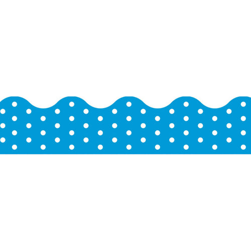 Polka Dots Blue Terrific Trimmers, 39 Ft