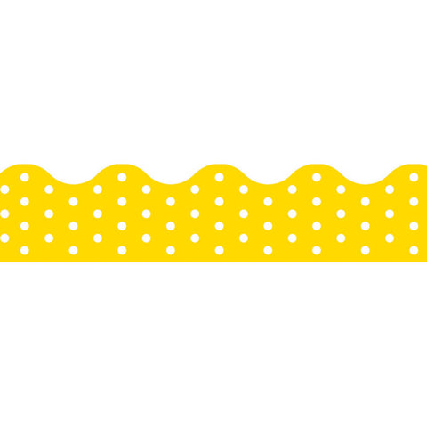 Polka Dots Yellow Terrific Trimmers, 39 Ft