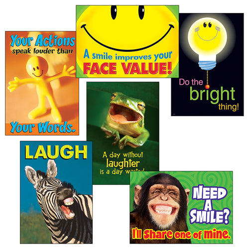 Attitude &amp; Smiles Argus Posters Combo Pack, 6 Pcs.