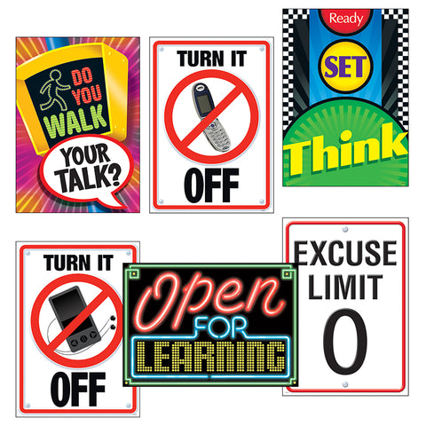 Learning Signs Posters Combo Pack, 6 Pcs.