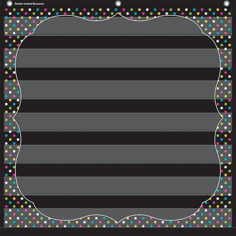 Chalkboard Brights 7 Pocket Chart (28 X 28)