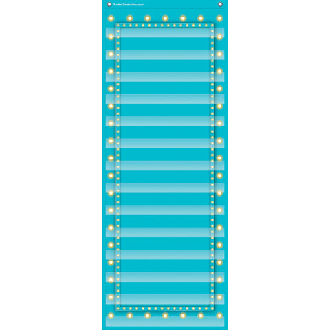 Light Blue Marquee 14 Pocket Chart (13 X 34)