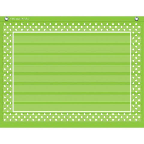 Lime Polka Dots Mini Pocket Chart (17 X 22)