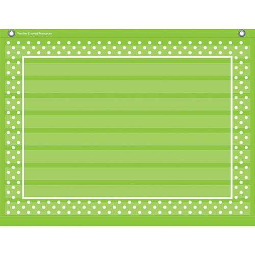 Lime Polka Dots Mini Pocket Chart (17 X 22)
