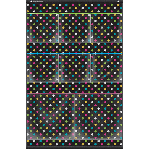 Chalkboard Brights 8 Pocket Small Storage Pocket Chart (15 X 23)