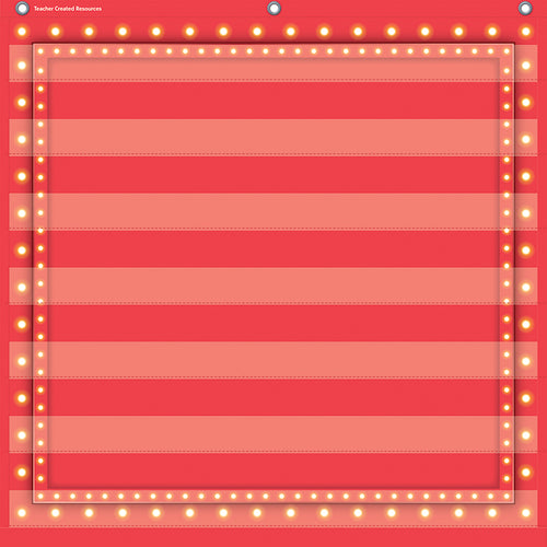 Red Marquee 7 Pocket Chart (28 X 28)