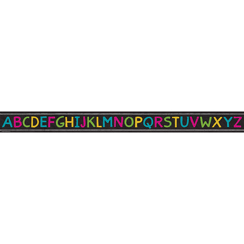 Chalkboard Brights Alphabet Straight Border Trim