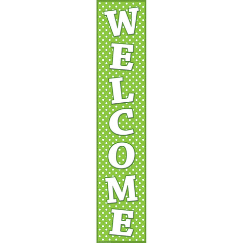 Lime Polka Dots Welcome Banner