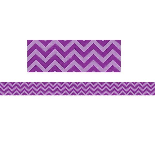 Purple Chevron Straight Border Trim