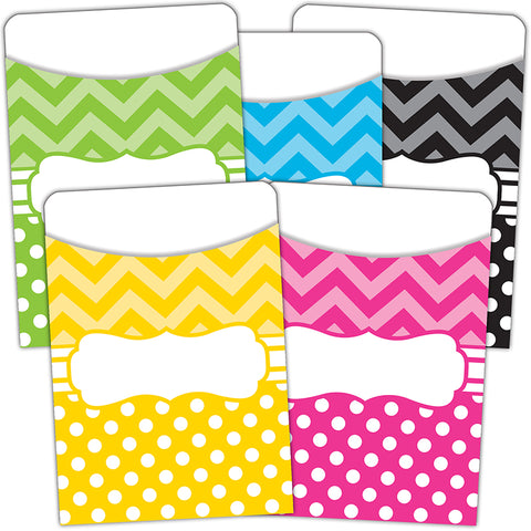 Chevrons And Dots Library Pockets