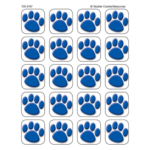 Blue Paw Prints Stickers, 1 Square