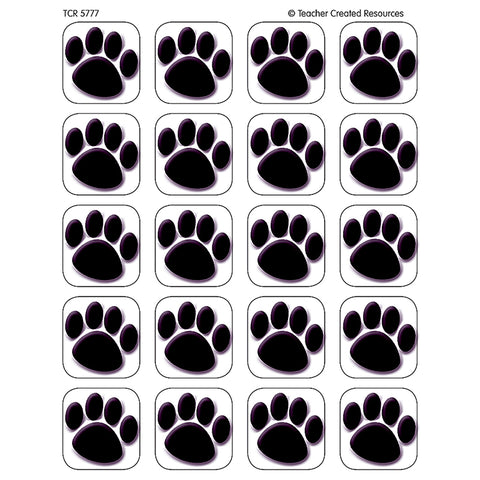 Black Paw Print Stickers, 1 Square