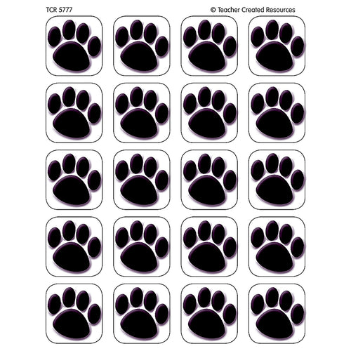 Black Paw Print Stickers, 1 Square