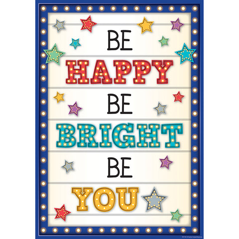 Be Happy, Be Bright, Be You Positive Poster