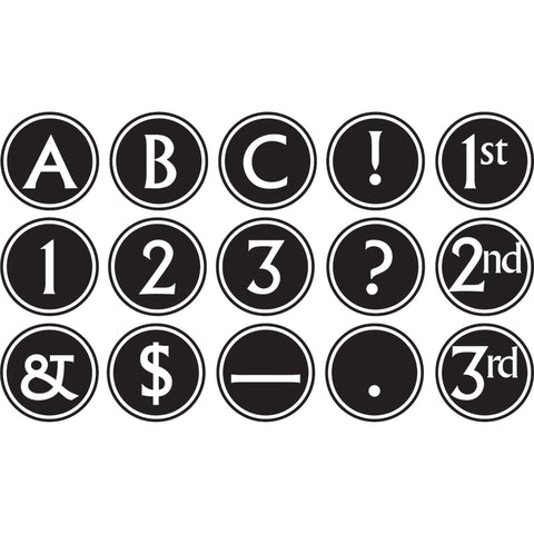 Circle Letters, Big, Bold, Black &amp; White