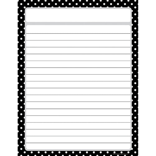 Black Polka Dots Lined Chart