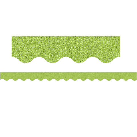 Lime Glitz Scalloped Border Trim