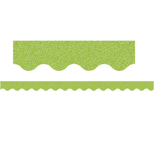 Lime Glitz Scalloped Border Trim