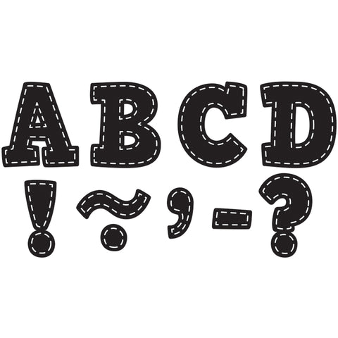 Black Stitch Bold Block 3 Magnetic Letters