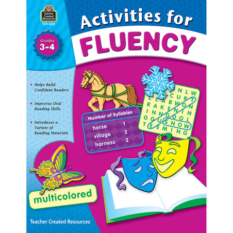 Activities For Fluency Book, Grades 3-4