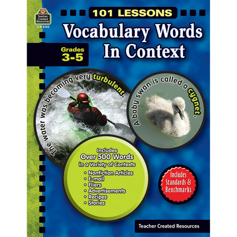 101 Lessons: Vocabulary Words In Context Book, Grades 3-5