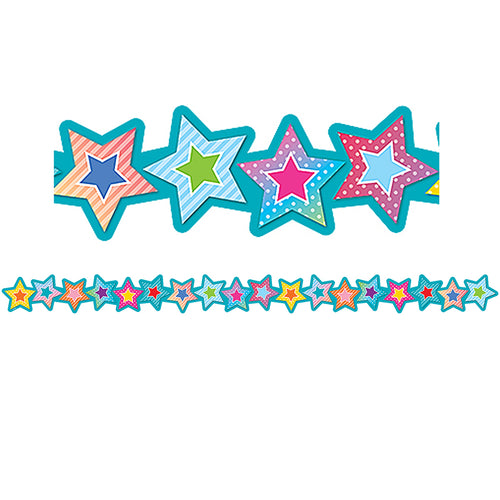 Colorful Vibes Stars Die-Cut Border Trim