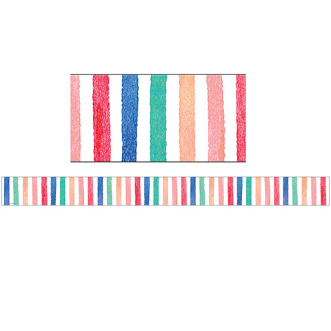 Watercolor Stripes Border Trim