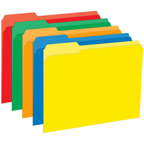 File Folders, Primary Colors, 10/Pkg