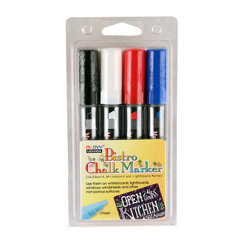 Chisel Tip Chalk Marker Set - Basic Colors