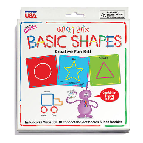 Wikki Stix Basic Shapes Cards Kit, 10 Cards/72 Wikki Stix