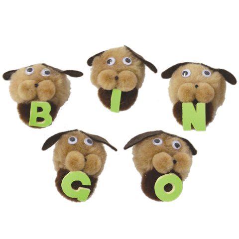 Bingo Dogs Monkey Mitt Set, 5 Characters